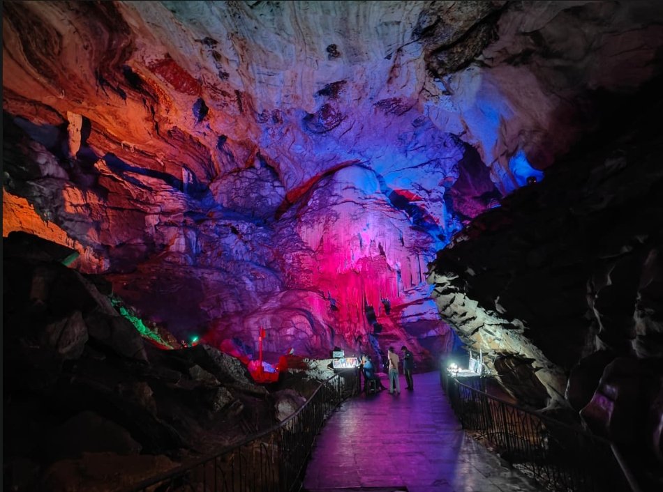 Borra Caves Lighted Formations